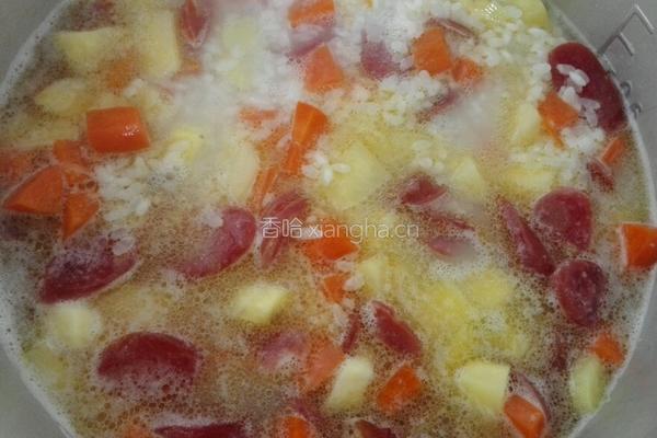 腊肠土豆焖饭的做法图解7