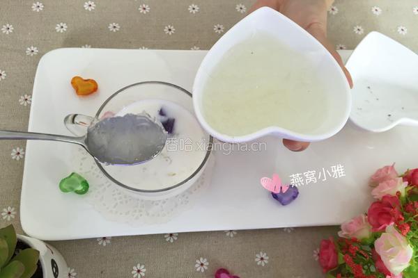 牛奶紫薯燕窝的做法图解8