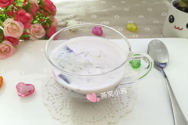 牛奶紫薯燕窝的做法图解9