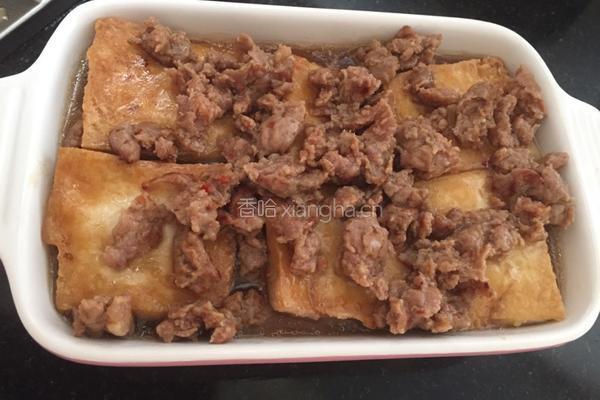 蜜汁黑椒肉末浇老豆腐的做法图解7