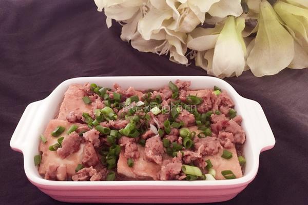 蜜汁黑椒肉末浇老豆腐的做法图解9