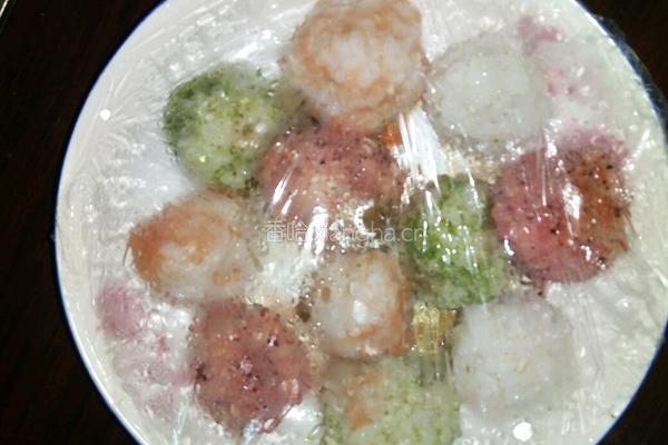 彩色饭团的做法图解4