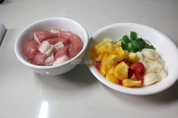 茄子炒肉的做法图解1