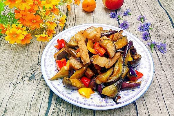 茄子炒肉的做法图解15