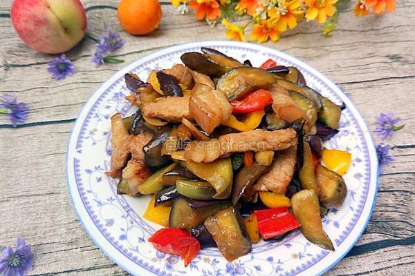 茄子炒肉的做法图解16