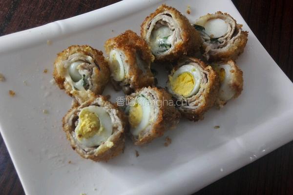香酥猪肉芝士卷的做法图解17