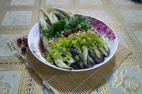凉拌茄条的做法图解3