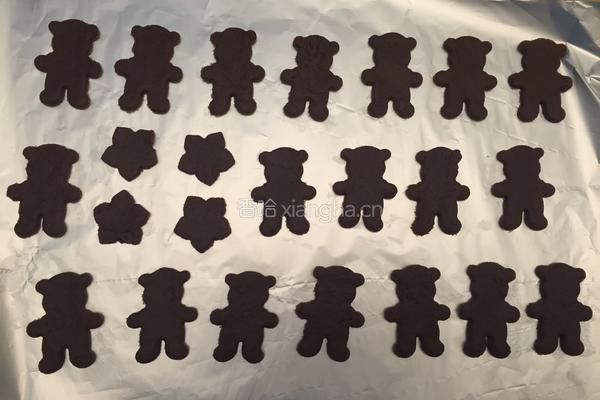 Hello kitty 可可饼干的做法图解5
