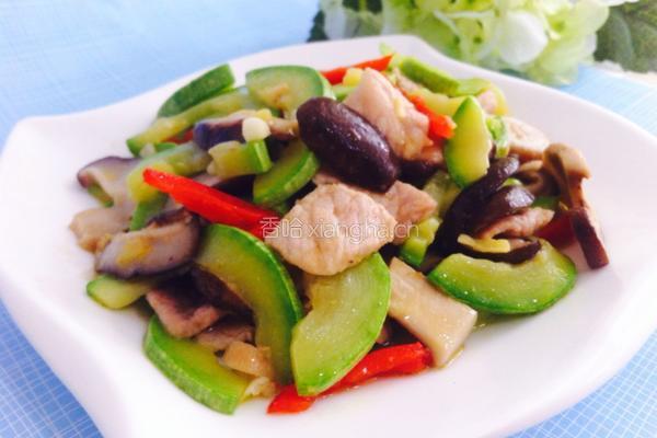 生瓜香菇炒肉的做法图解10