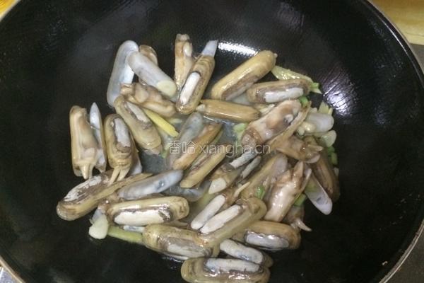 炒蛏子的做法图解5