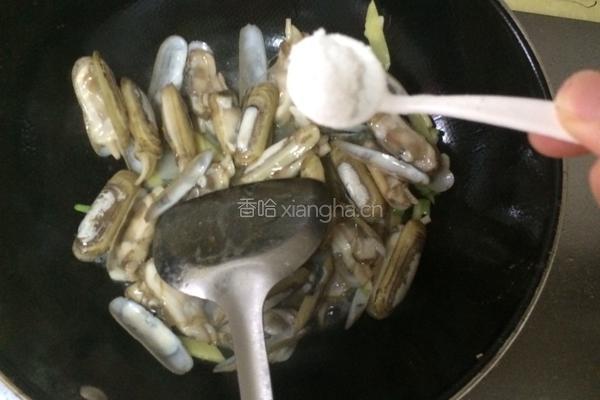 炒蛏子的做法图解8
