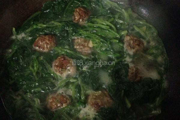 菠菜丸子汤的做法图解4