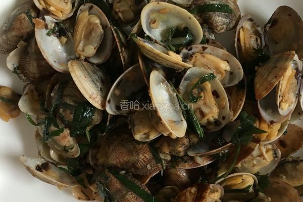 蒜蓉豆豉紫苏炒花甲的做法图解5