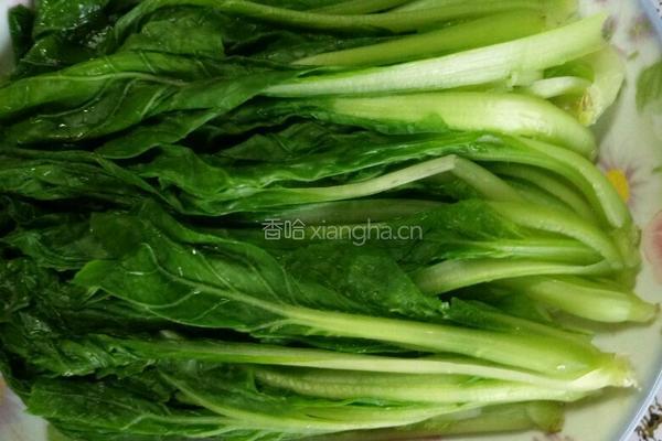 蒜香肉末淋小白菜的做法图解5
