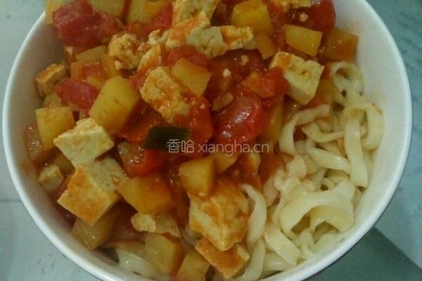 西红柿打卤面的做法图解6
