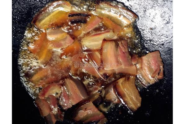 青椒炒腊肉的做法图解4