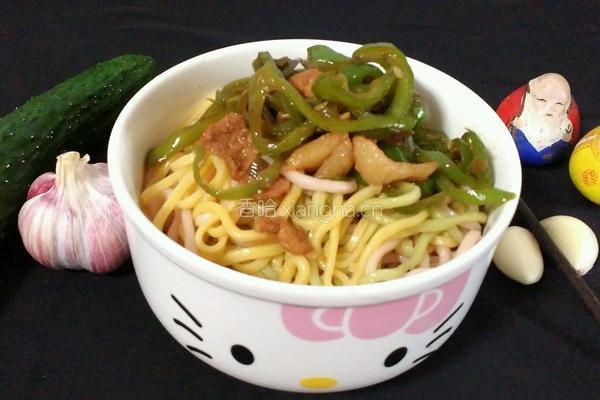 辣椒肉丝汆面的做法图解10