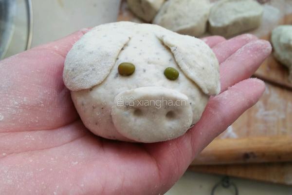豆渣红糖小猪包的做法图解4