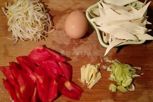 银芽煮面片的做法图解1