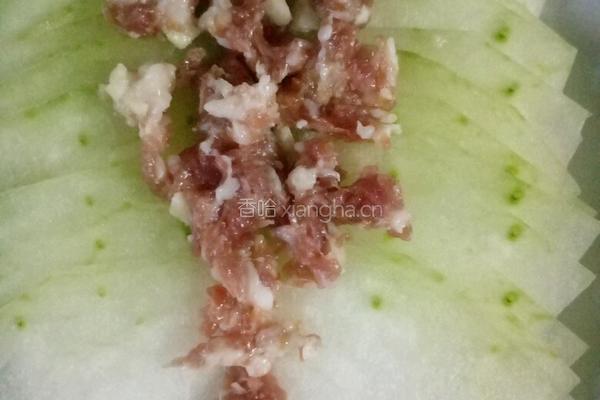 肉末蒸东瓜的做法图解4