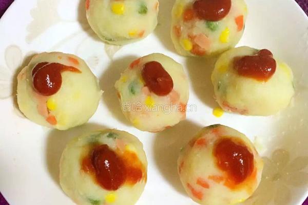 奶香什锦土豆球的做法图解5