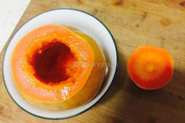 木瓜布丁的做法图解1
