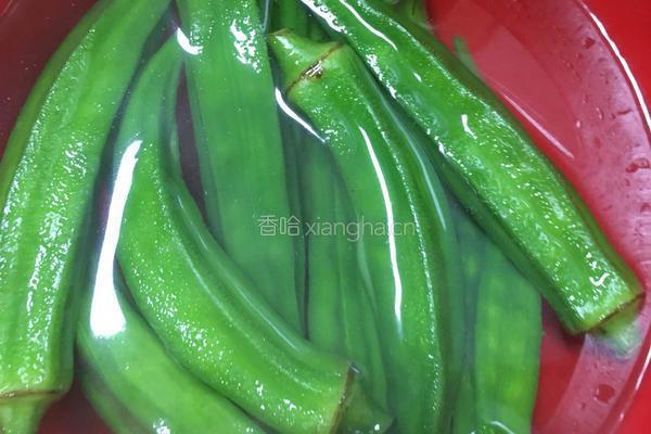 凉拌秋葵(芥末味)的做法图解3