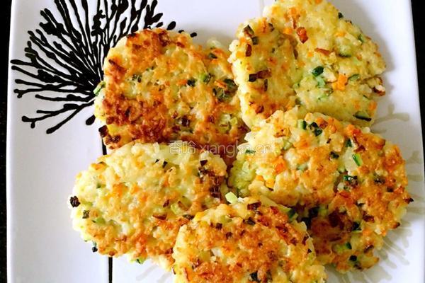 米饭蔬菜饼的做法图解6