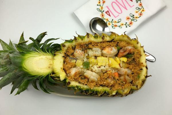 泰式咖喱菠萝炒饭的做法图解8