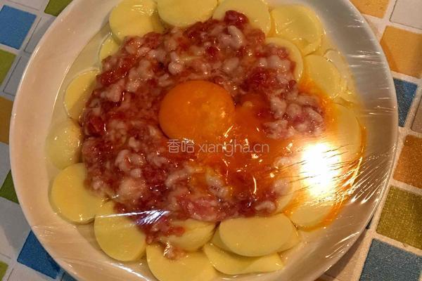 日本豆腐肉末蒸蛋的做法图解5