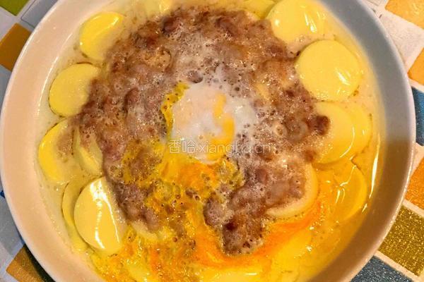 日本豆腐肉末蒸蛋的做法图解7