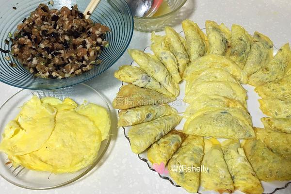 鸡蛋饺——鲜肉木耳陷的做法图解5