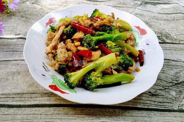 西兰花炒肉的做法图解8