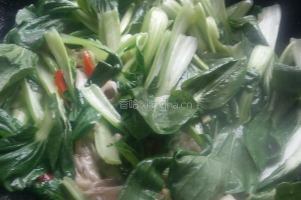 蘑菇炒青菜的做法图解6