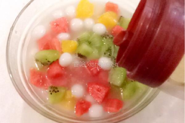 缤纷水果小圆子的做法图解8
