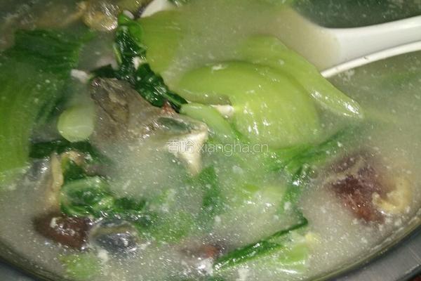 柴鱼皮芥菜汤的做法图解3