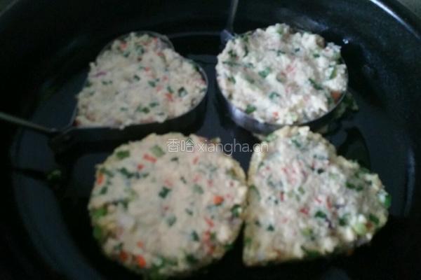 豆腐时蔬饼的做法图解4