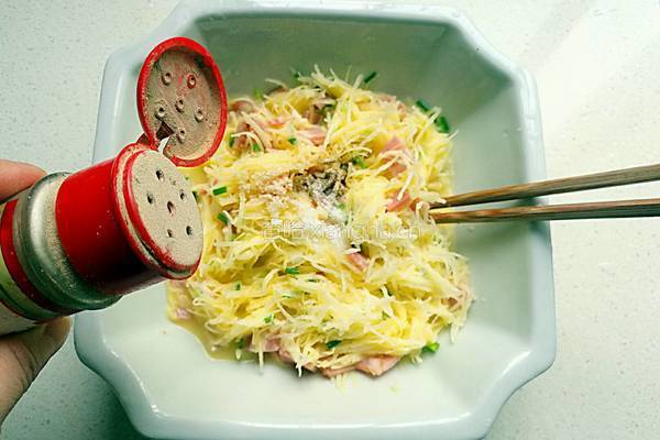香煎土豆丝鸡蛋饼的做法图解6