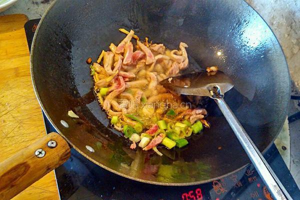 豆角炒肉的做法图解3