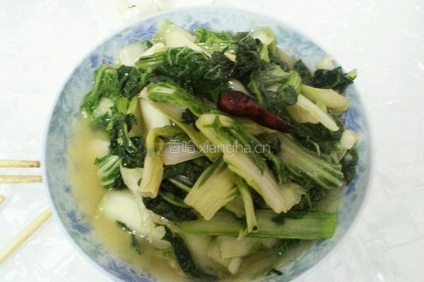 清炒小白菜的做法图解3