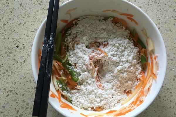 菜丝煎饼的做法图解5