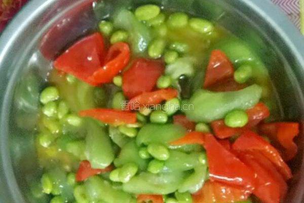 丝瓜炒毛豆的做法图解6