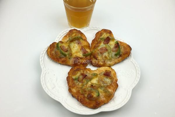 自制迷你爱心披萨的做法图解12
