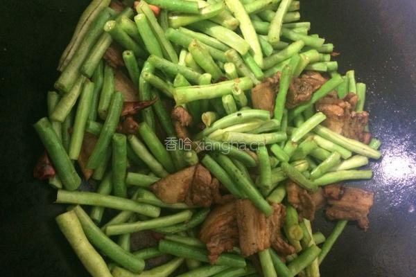 豆角炒五花肉的做法图解3