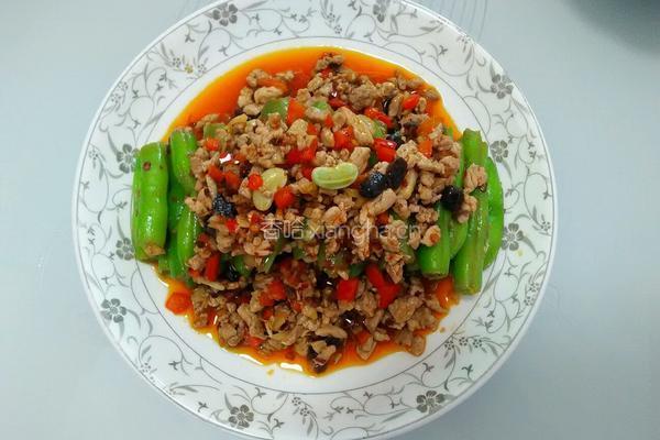 酱肉蒜泥无茎豆的做法图解4