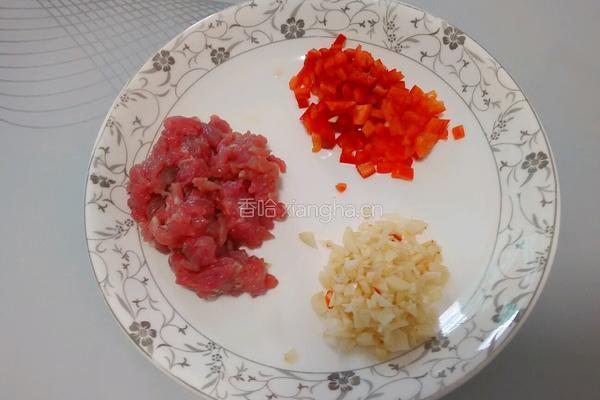酱肉蒜泥无茎豆的做法图解1