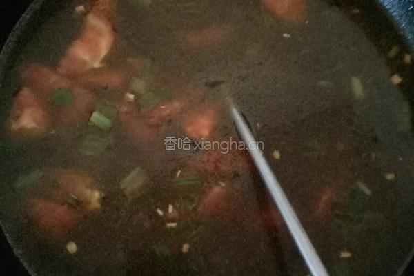 番茄鸡蛋疙瘩汤的做法图解4