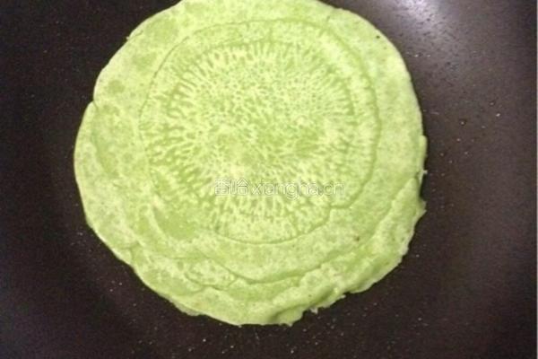 菜汁煎饼的做法图解6