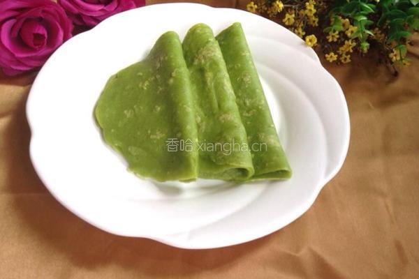 菜汁煎饼的做法图解7