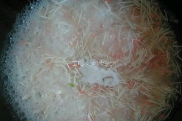 葱花火腿面的做法图解4